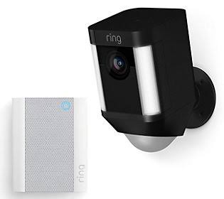 Black Spotlight Camera with Chime E64143