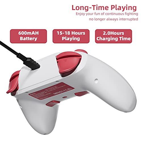 Sakura Pink Wireless Bluetooth Controller with Headphone Jack F72662
