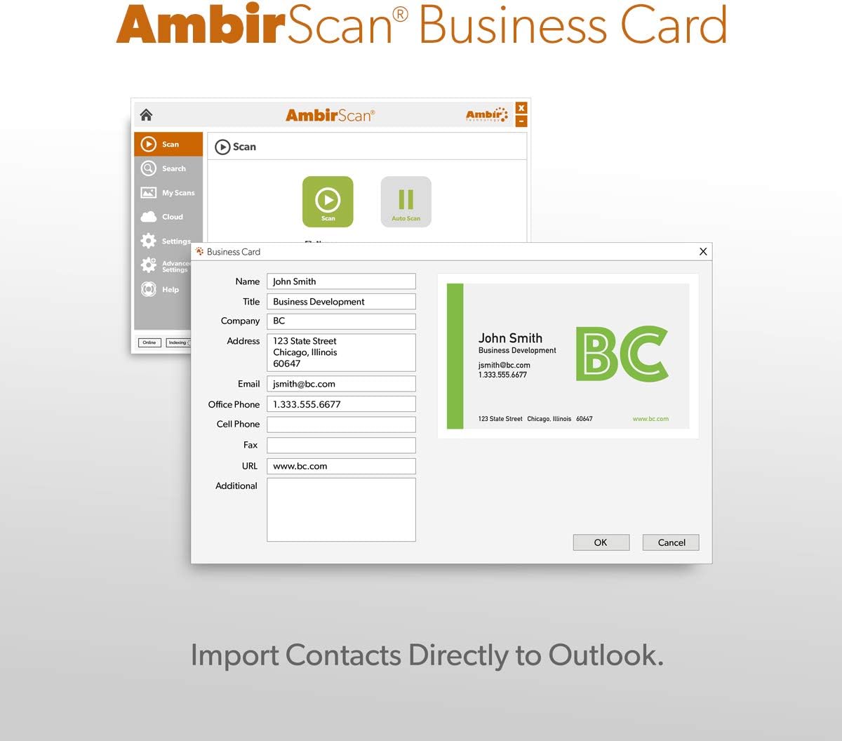 Duplex Card Scanner for Windows PC I2882