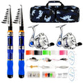 2PCS 6.89FT Telescopic Fishing Rod Reel Combo with Fishing Bag U55493