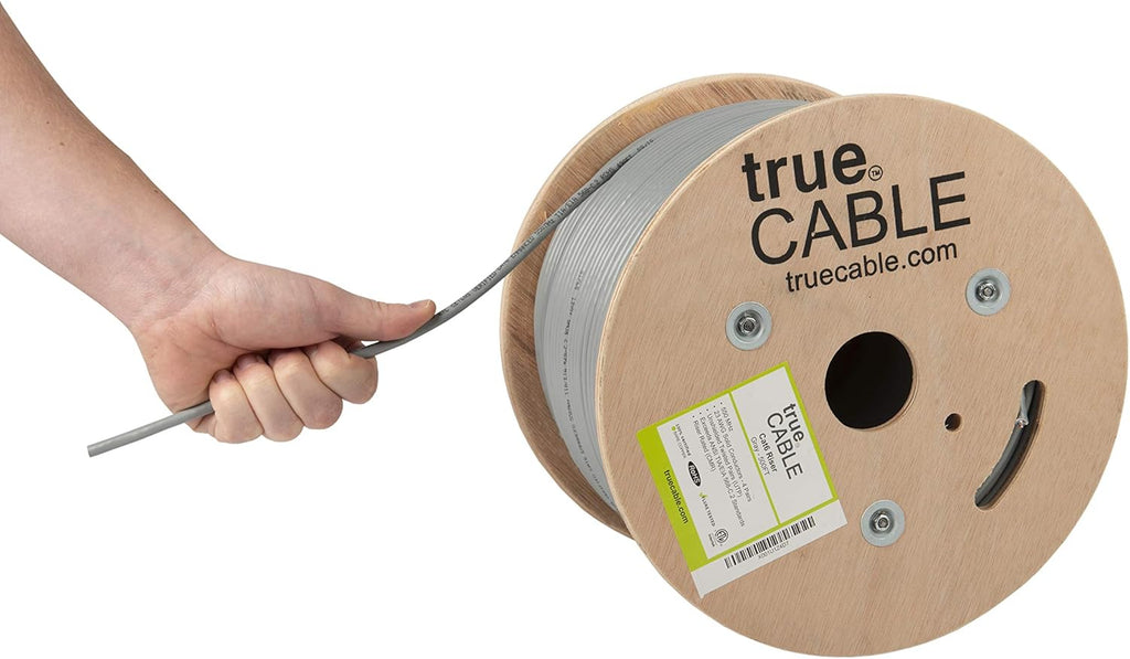 Cat6 Riser 500ft Blue 23AWG 4 Pair Solid Bare Copper Bulk Ethernet Cable Q2875