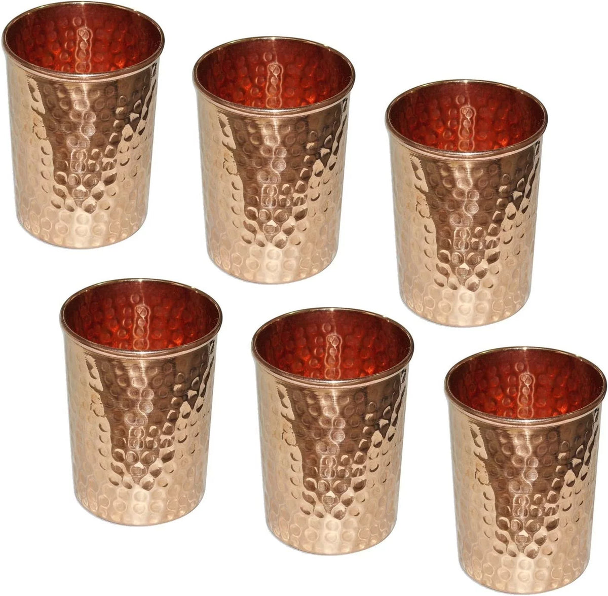 Pure Copper Drinkware Set for 6 J417