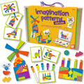 Magnetic Wooden Blocks with Patterned Shapes Puzzle Cards B562851