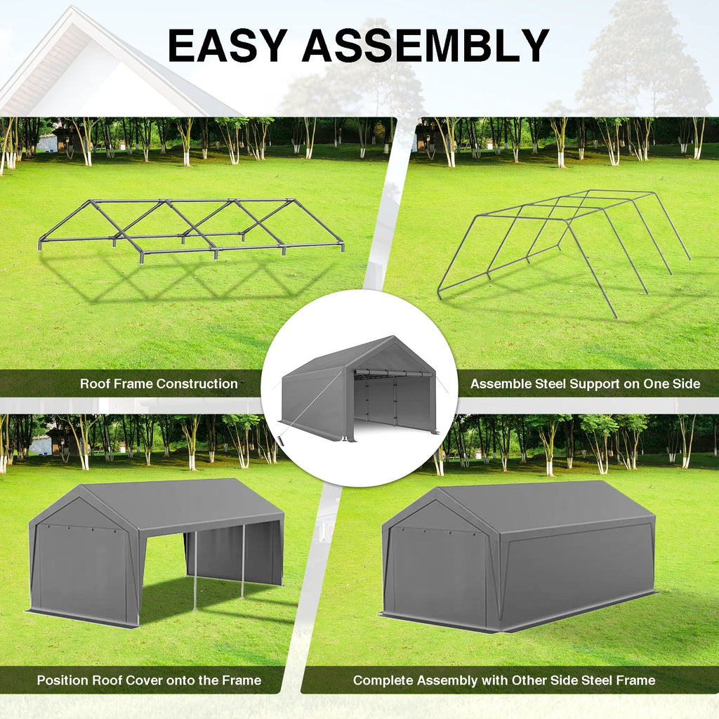 10 x 20 ft Outdoor Canopy Carport H138