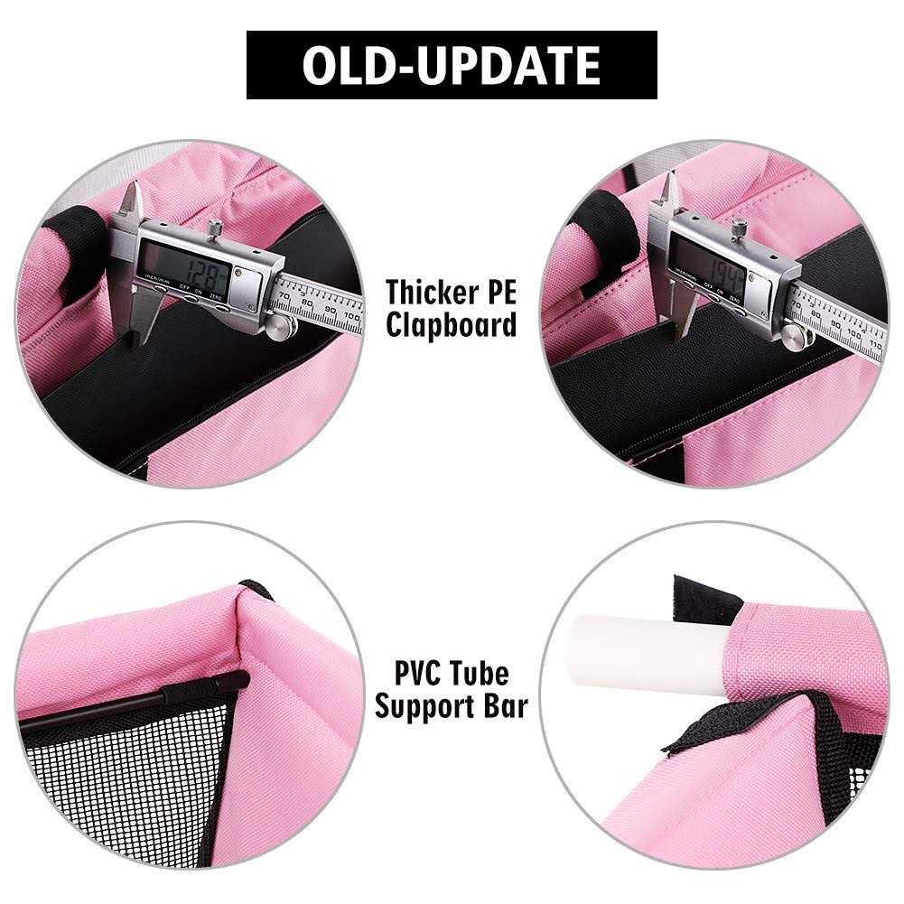 Pet Reinforce Car Booster Seat for Dog Cat Portable and Breathable Bag with Seat Belt U75087
