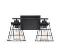 2 Light Black Bath Bar W6823