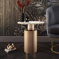 White Pedestal End Table R23467
