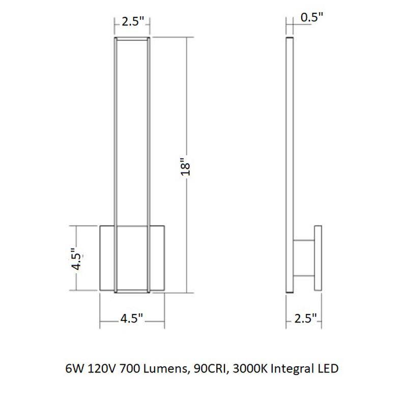 Satin White LED Sconce F82846