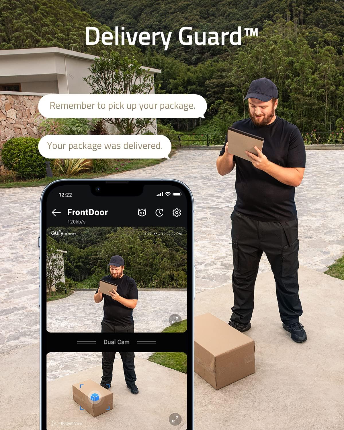 2K HD Wireless Battery-Powered Video Doorbell A51822
