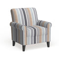 Rolled Arm Chair Striped Pattern Z99711