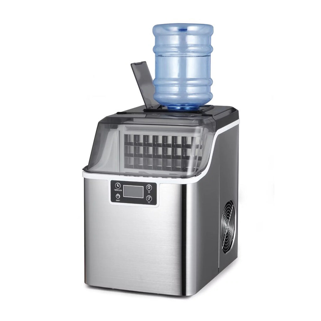 44 Pound Countertop Self Cleaning Ice Maker with Ice Scoop S366646