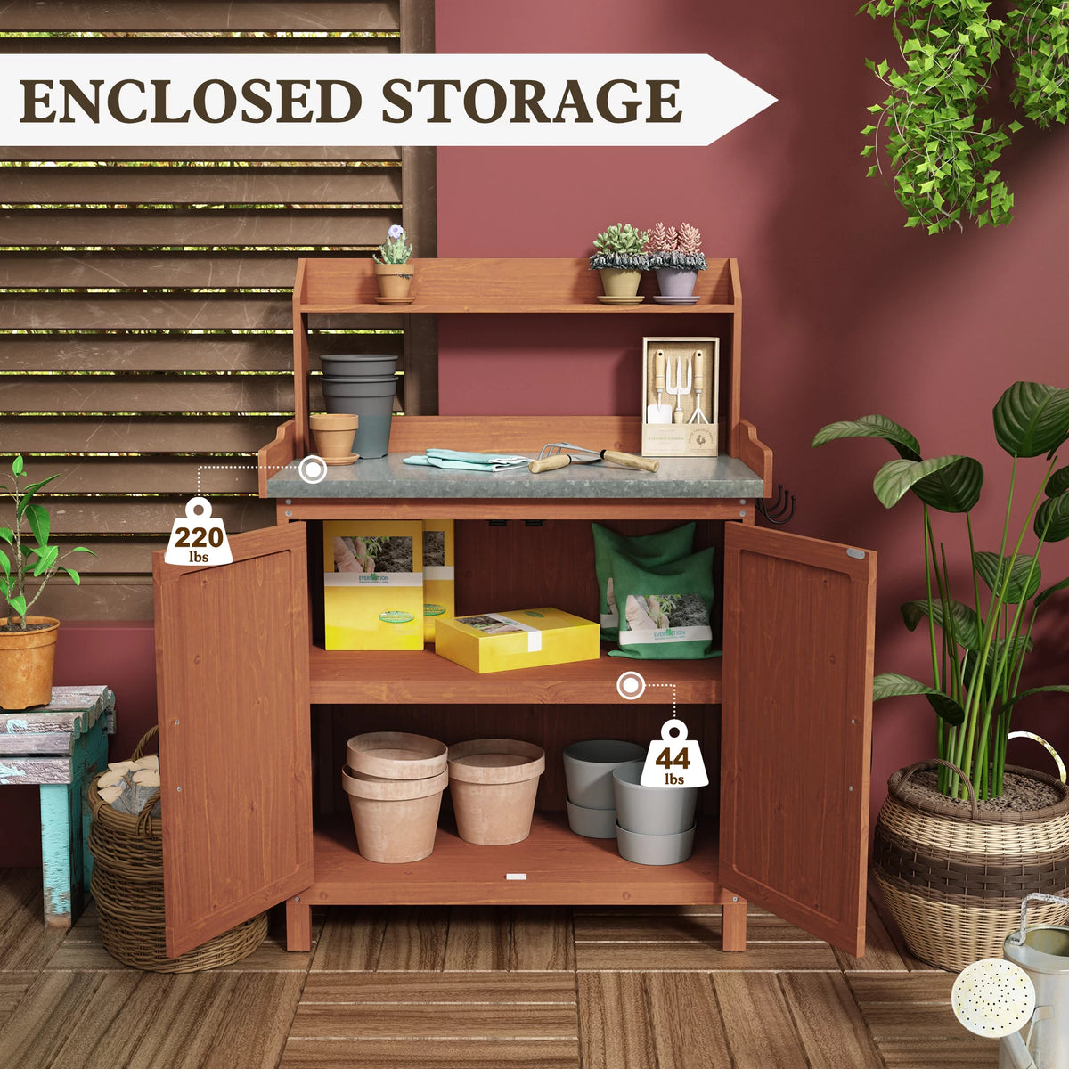 Potting Bench with Storage H956586