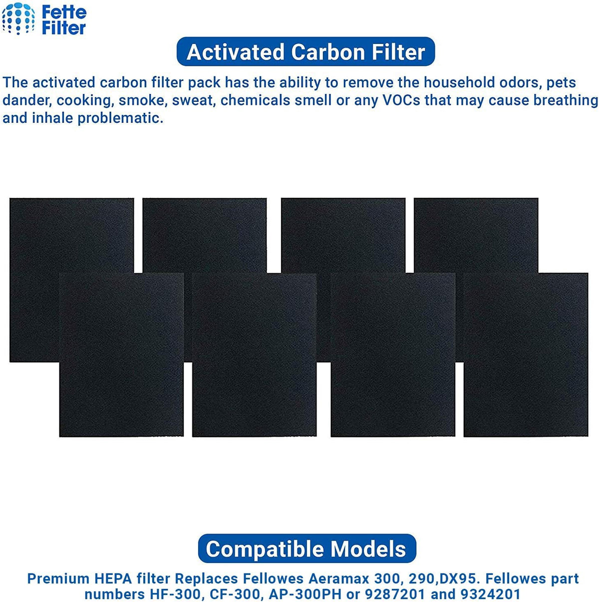 2 HEPA Filters + 8 Carbon Filters for Air Purifiers A31879