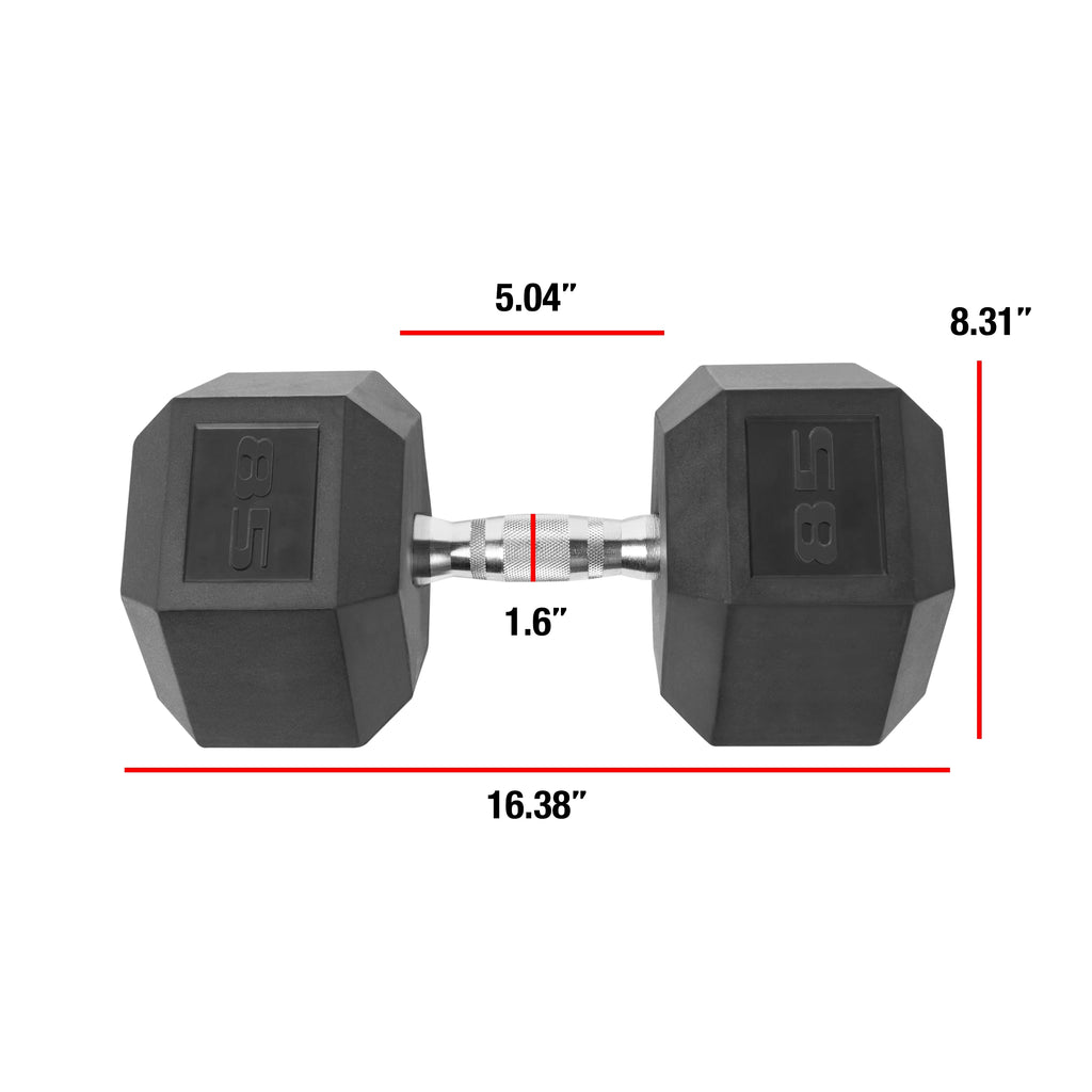 85 lbs Coated Hex Dumbbell I497622