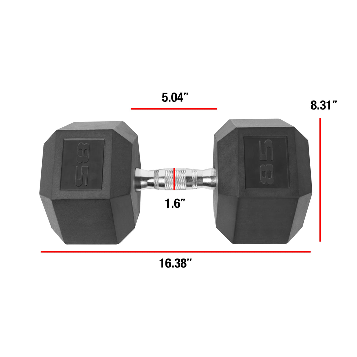 85 lbs Coated Hex Dumbbell I497622