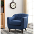 Light Blue Fabric Barrel Club Chair M363321