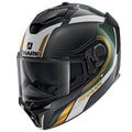 Carbon Green Gold Motorcycle Helmet P63917