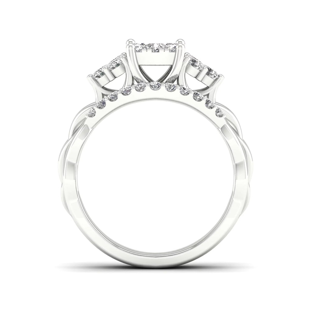 Diamond 10K White Gold Bridal Ring Set Q576051