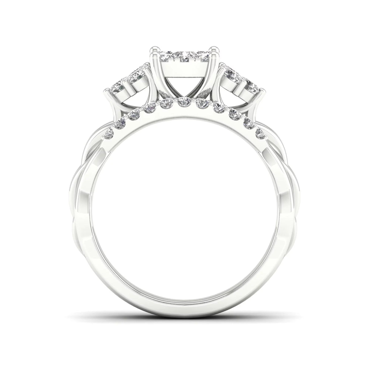 Diamond 10K White Gold Bridal Ring Set Q576051