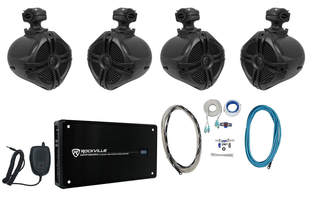 6.5 Marine Wakeboard Speakers and 4 Channel Amplifier H567