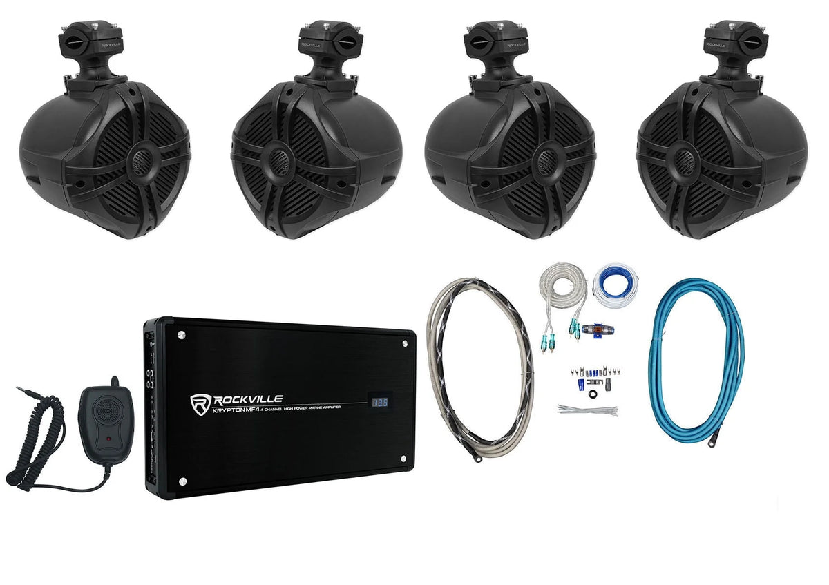 6.5 Marine Wakeboard Speakers and 4 Channel Amplifier H567