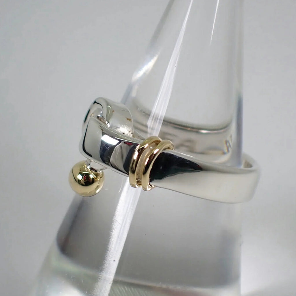 925 750 Hook & Eye Combination Ring Size 12.5 F162926