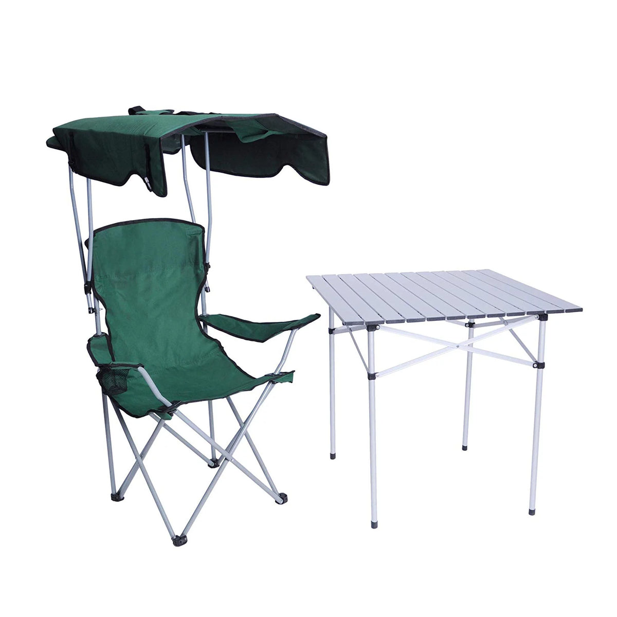 Green Folding Camping Chair with Cup Holder S4494
