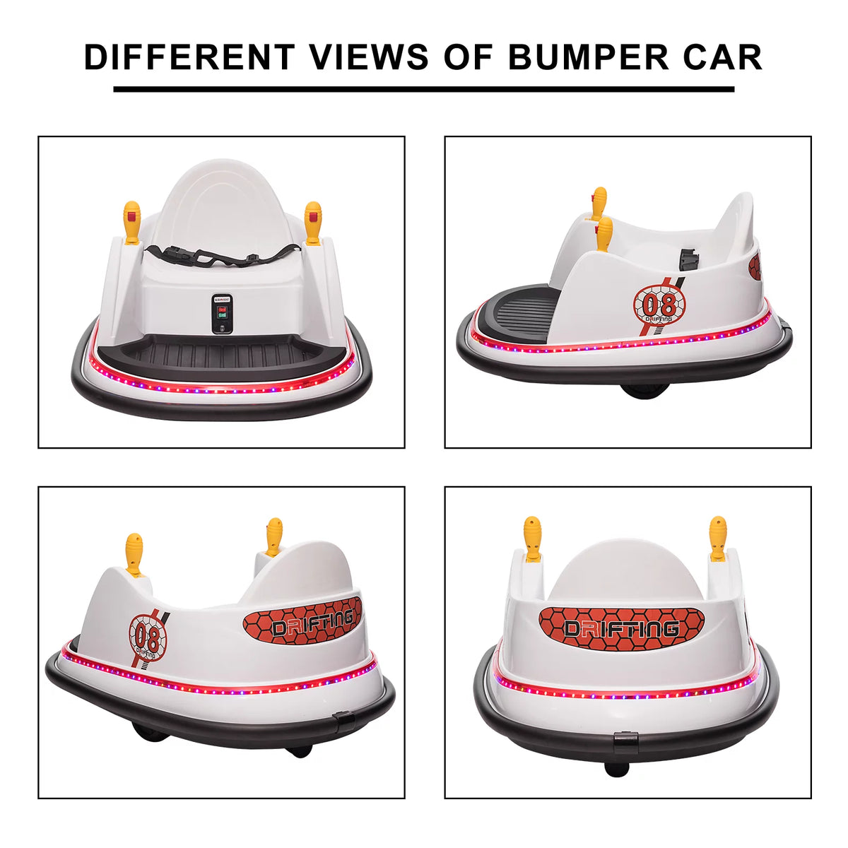 12V Electric Powered Ride on Bumper Car with Remote Control V501143