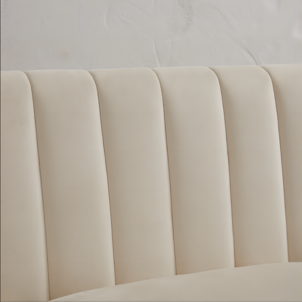 White Convertible Velvet Sofa Bed V83634