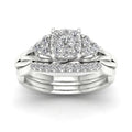 Diamond 10K White Gold Bridal Ring Set Q576051