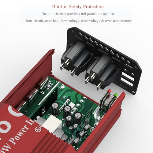 400W Power Inverter DC 12v to AC 110v with Dual USB Ports D914155