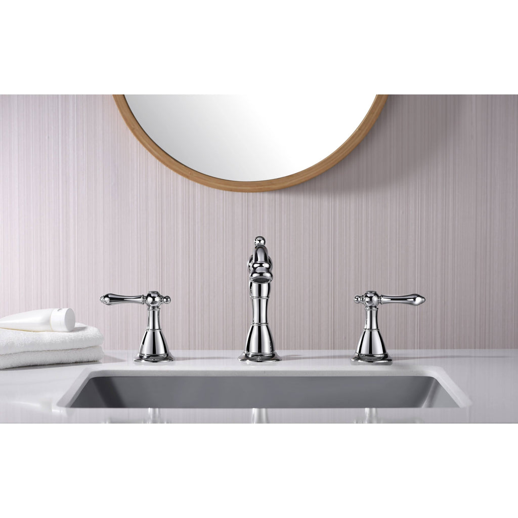 Chrome Two Handle Widespread Lavatory Faucet L225