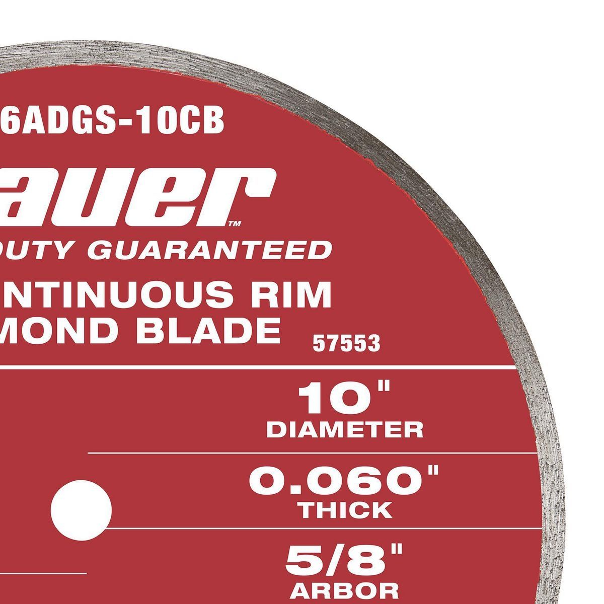 10 in. Continuous Rim Wet Cut Diamond Saw Blade J103