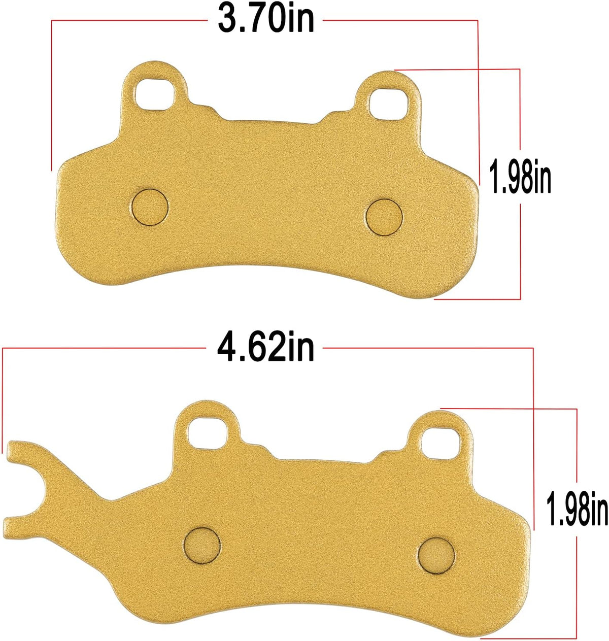 Brake Pads Front & Rear Replacement Severe Duty Metal 4 Set F730