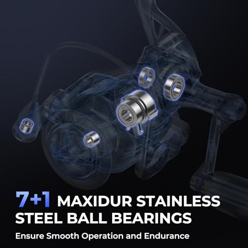 Rigid Aluminum Frame 7+1 Double-Shielded Stainless-Steel BB Spinning Fishing Reel J13994