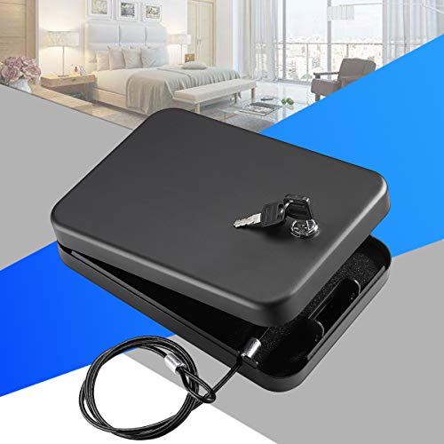 Black Portable Handgun Lock Box U91428