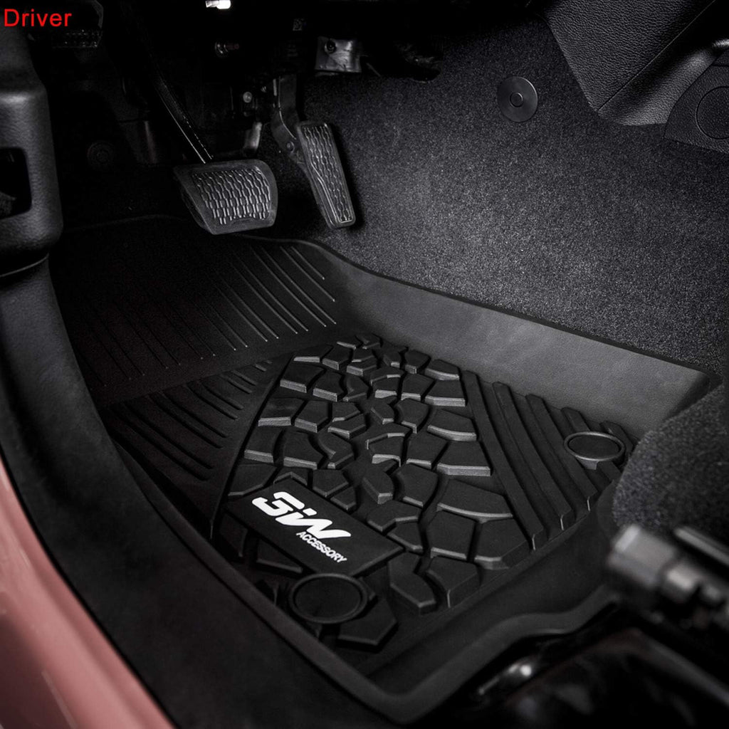 Black TPE Floor Mats for Jeep Wrangler JL 4 Doors Full Set J874878