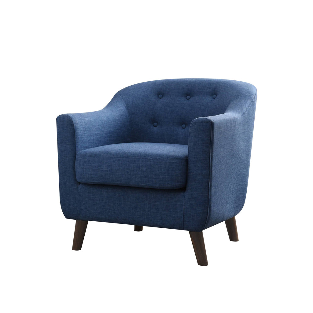 Light Blue Fabric Barrel Club Chair M363321