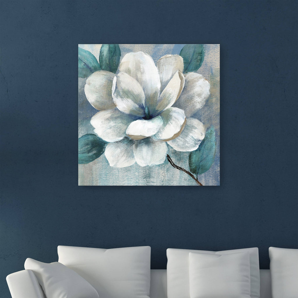 Teal Magnolia II Canvas Giclee E5409