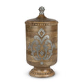 Large Wood and Metal Canister O65953
