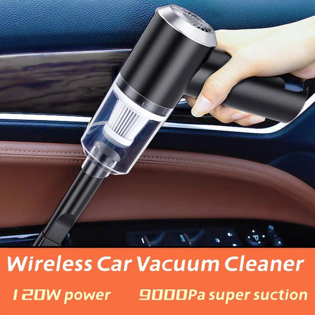 Portable Wet and Dry Car Vacuum Cleaner 120W 9000Pa Black M86690