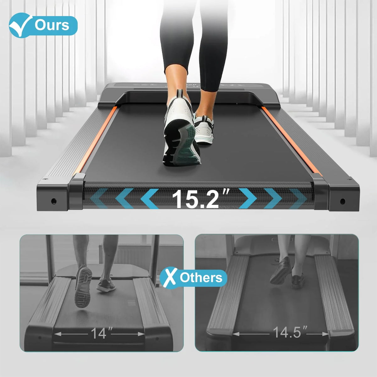 Under Desk Treadmill with LED Display and Remote Control V232173