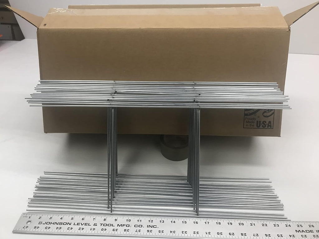 50 Double H-Frame Galvanized Metal Wire Sign Stakes, 24'' Tall 10'' Wide C889366