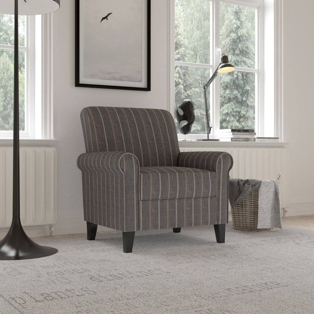 Rolled Arm Chair Striped Pattern Z99711