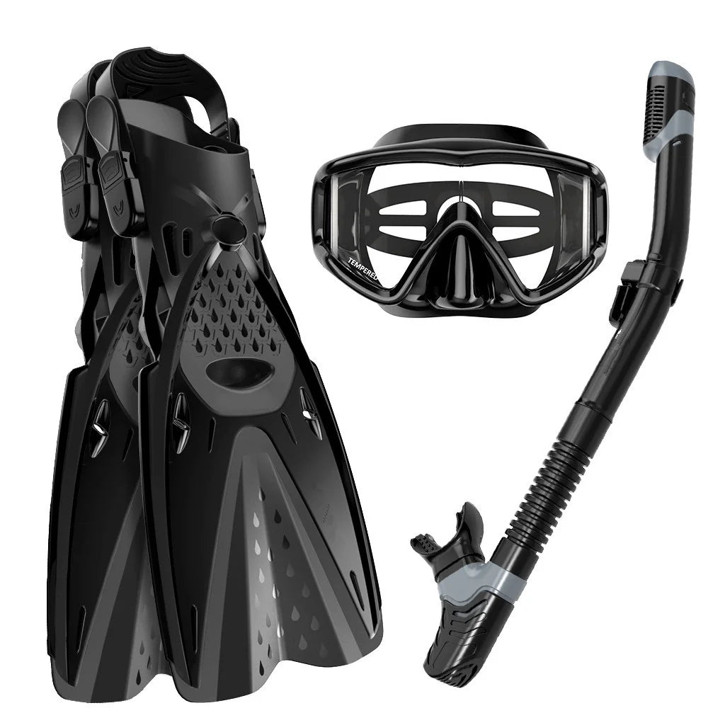 Snorkel Set with Diving Mask, Trek Fin, Dry Top Snorkel H15417
