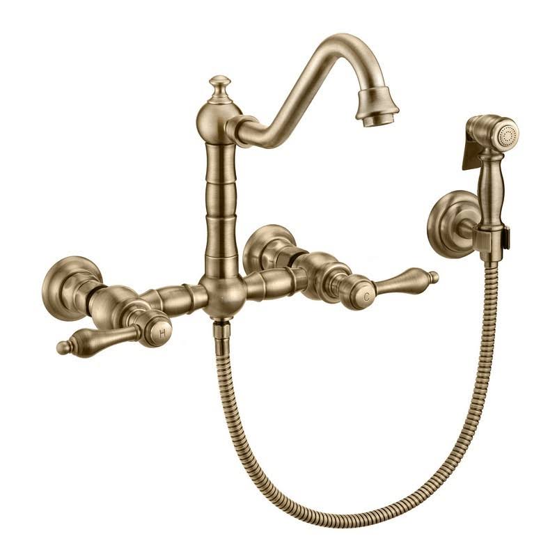 Wall Mount Faucet with Swivel Spout Lever Handles O242256