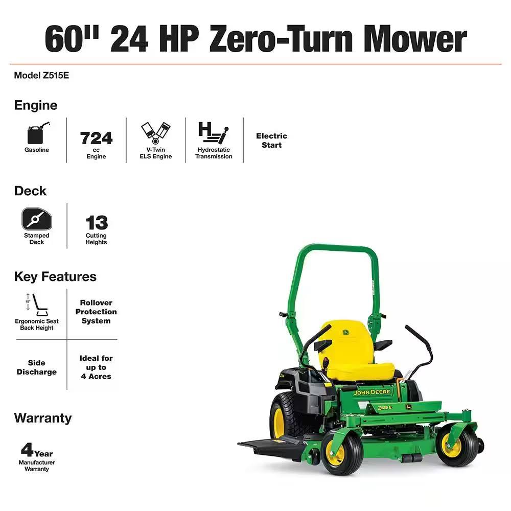 60 in. 24 HP V-Twin Gas Zero-Turn Riding Mower V38740