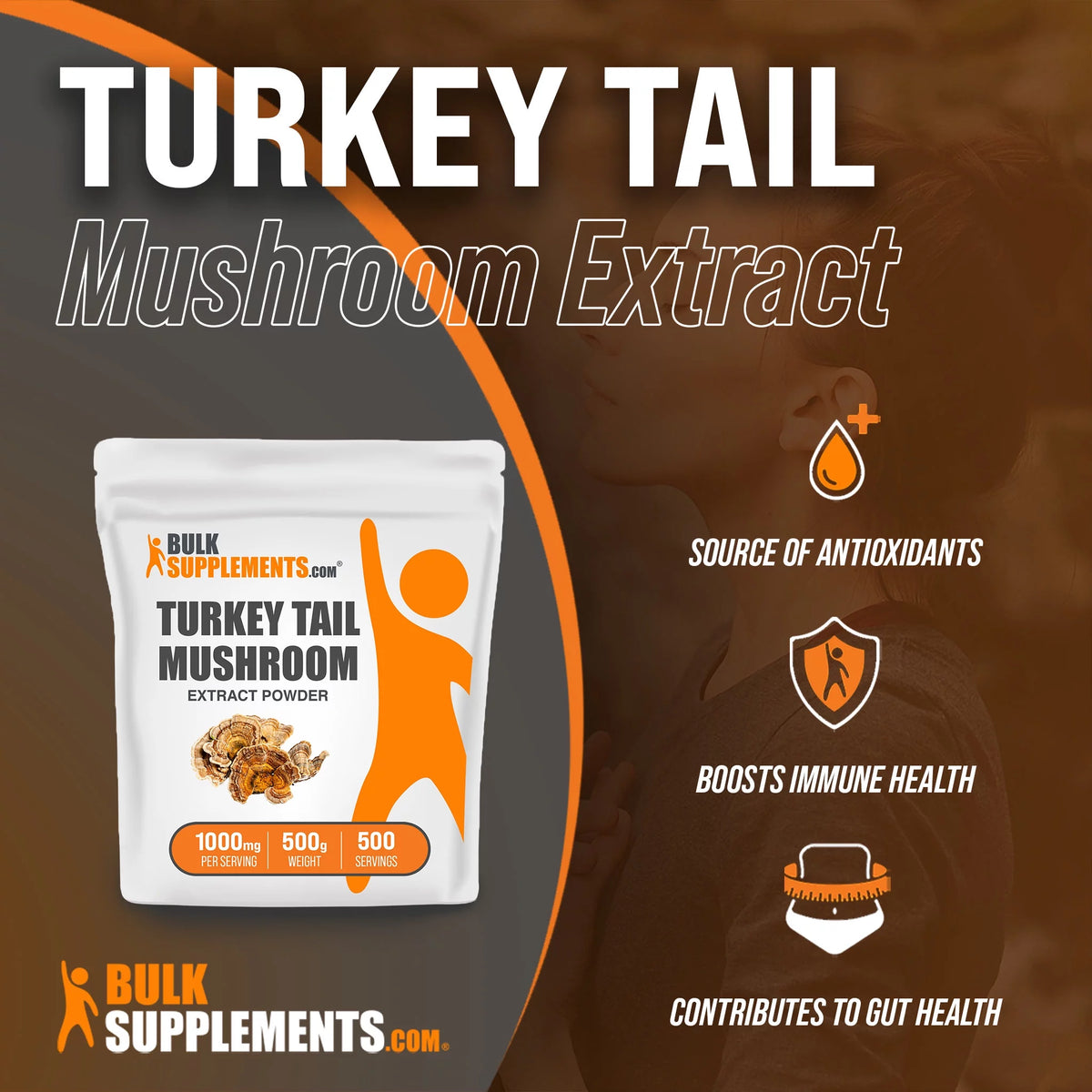 Turkey Tail Mushroom Extract Powder 1000mg T4950
