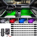6pc Multi-Color LED Underdash Light Kit with 12 Tubes & Control Box A416