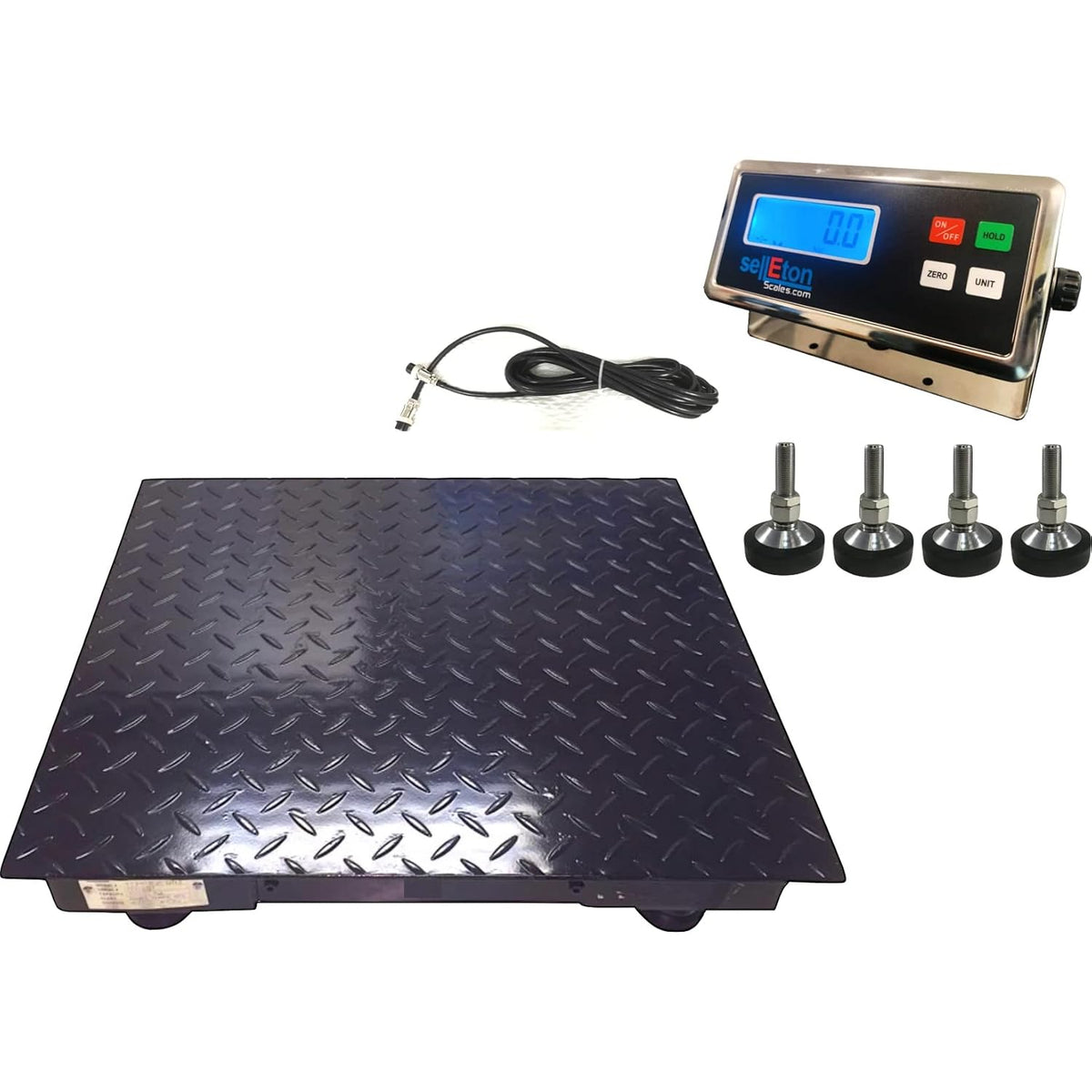 Non-NTEP Floor Scales with Metal Digital Indicator, 1000 lbs x 0.2 lb C994